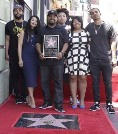 Horatio Joines’s girlfriend, Karima Jackson with her parents, Ice Cube and Kimberly Woodruff and siblings.